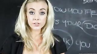 POV Naughty College Girl With BIG NATURAL TITS Plays With Her Cunt While You WANK YOUR COCK