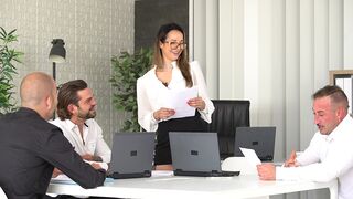sexy petite spaniard francys belle seals business deal with office room dp gp2271