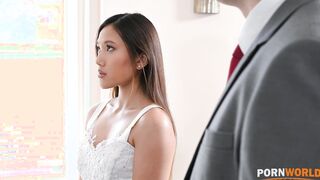 new bride may thai offers all holes to the minister on her wedding day gp2662