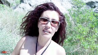 spanish skinny milf assfucked in a cave and squirting like a whore