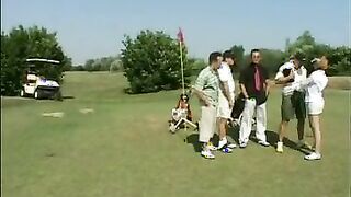 vivienne la roche gets gangbanged and dpd outdoors by fellow golfers