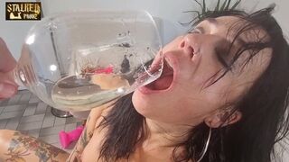 total fucked up pissing anal-hiliation of adeline lafouine, dap with fuck machine, piss in mouth, rough face fucking [part 2]