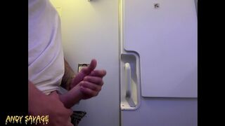 self jerk solo on an airplane