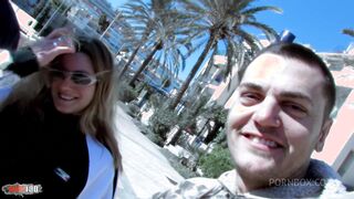 2 sexy tourists assfucked and double fucked