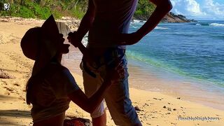 sandy beaches and cute babes fucked in public nature