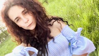 cute girl kate rich masturbates in the outdoors & gets her ass fucked pov