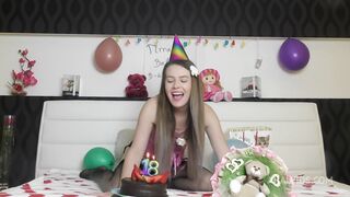 timea bella s b-day party - pissing, drinking piss, dp, foot fetish & playing with huge dildos at home tb045
