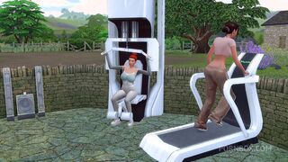 futanari mistress fed sperm to her sister after training in the gym (sims 4 + anime hentai + sfm)