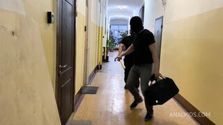 luna rishi brutally anal fucked in a museum by two masked robbers ( 1part)