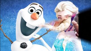 elsa gives herself to olaf and his big carrot