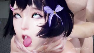 sexy asian girl fucked silly until she gets an ahegao face - 3d porn