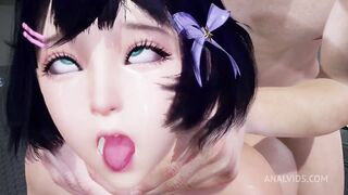 sexy asian girl fucked silly until she gets an ahegao face - 3d porn