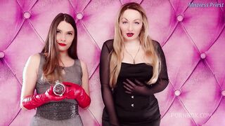 two mistresses train you like their sissy toy