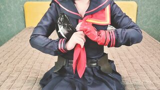 ryuko matoi was fucked by naked teacher in all holes until anal creampie - pov cosplay anime spooky boogie