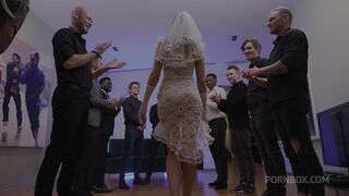 real piss wedding 9 on 1 interracial gang bang with siri