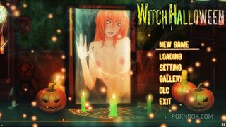 witch halloween - gallery show [hentai game pornplay ] ep.4 lesbian ghost slave pet