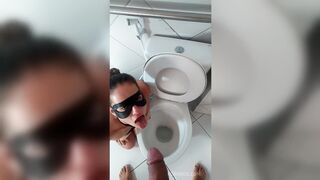 pov, drinking piss, deep throat,split,slap face, fuck pussy and suck toilet