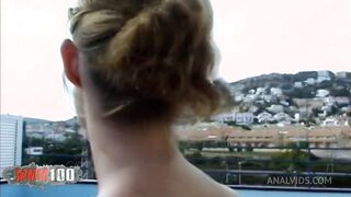 anal fuck on the terrace with ava a beautiful blonde milf with small tits