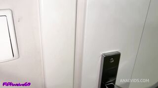 caught anal slotting in the bathroom full