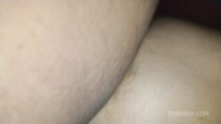 threesome with cuckold eating cum after i got blacked by bbc then i made him cum too
