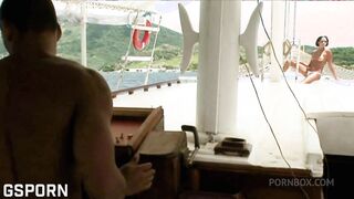 sexy brazilian girl has hot anal sex by bbc on the boat