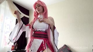 yae miko genshin impact cosplay. sex with yae miko.