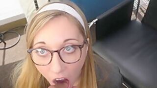 Nerd Girl Knows How To Ride A Big Black Cock