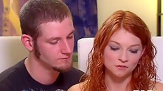 Hottie Redhead Gets Blacked At An Sex Orgy