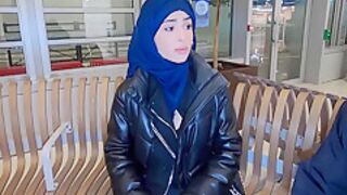 The Veiled Iranian Gets Fucked Anal In The Toilet And In A Corridor To Pay For The Plane !!! - Nadja Lapiedra