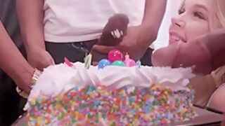 Coco Lovelock In teen 18+ Gets To Suck On A Bunch Of Big Black Cocks For Her B-day