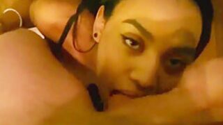 Ebony Beauty Sucking Cock