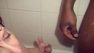 Two Older Busty Bbws Shower Together With A Black Man