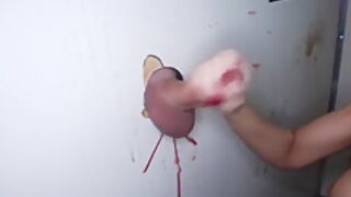 Gloryhole Newbie Dicksucking And Tugging