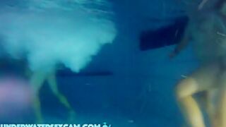 Between All The Horny People This Couple Has Real Sex Underwater In The Public Pool