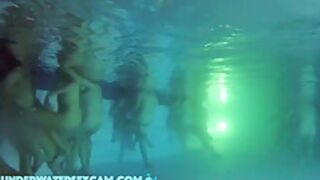 Between All The Horny People This Couple Has Real Sex Underwater In The Public Pool