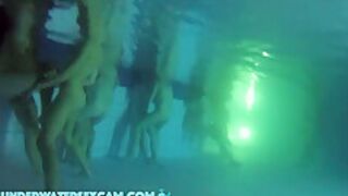 Between All The Horny People This Couple Has Real Sex Underwater In The Public Pool