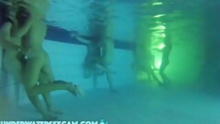 Between All The Horny People This Couple Has Real Sex Underwater In The Public Pool