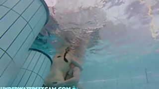 Crazy Young Couple Fucks Everywhere In A Public Pool