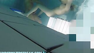 Hot Couple Has Underwater Sex In A Corner