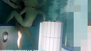 Hot Couple Has Underwater Sex In A Corner