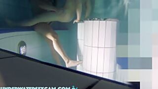 Hot Couple Has Underwater Sex In A Corner