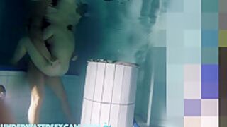 Hot Couple Has Underwater Sex In A Corner