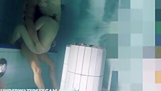 Hot Couple Has Underwater Sex In A Corner