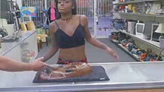 Ebony Chick Sells Her Stuff And Pounded By Pawn Keeper