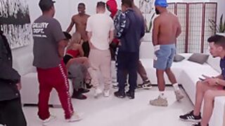 Nasty Whore Is Skull Fucked By A Gang Of Big Black Cocks - Harley King