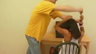 Horny Dude Spanking Black Hottie