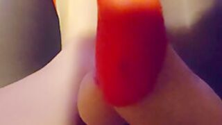 Lingerie Lovers - Red Cuban Heel Footjob Foreplay With Nylon Cock Or Mushroom Dick With Pussy Lips