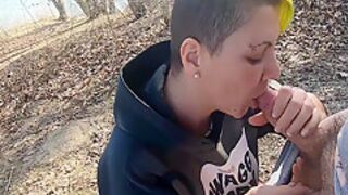 Outdoor Blowjob At The Lakes With Cum In Mouth And Swallowing