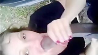 White Slut Sucking My Cock In Pov