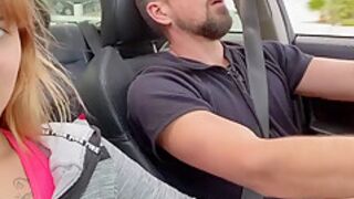 Jerking Him Off And Sucking Big Cock While Driving With - Jamie Stone